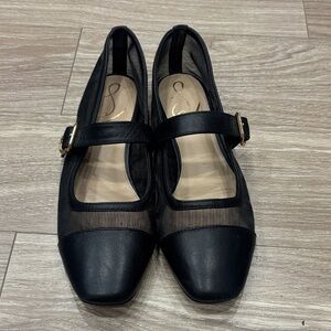 Sam Edelman Miranda - Black Mesh Mary Jane Flat